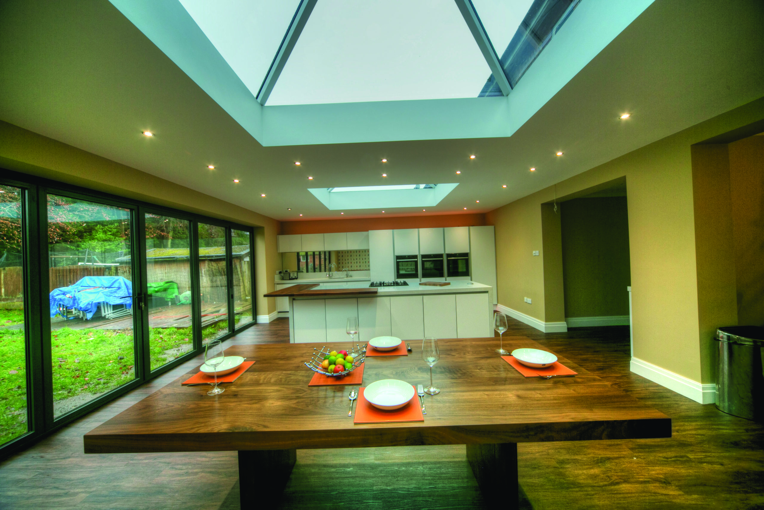 Kitchen with skylight