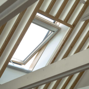 Rooflight on wooden roof