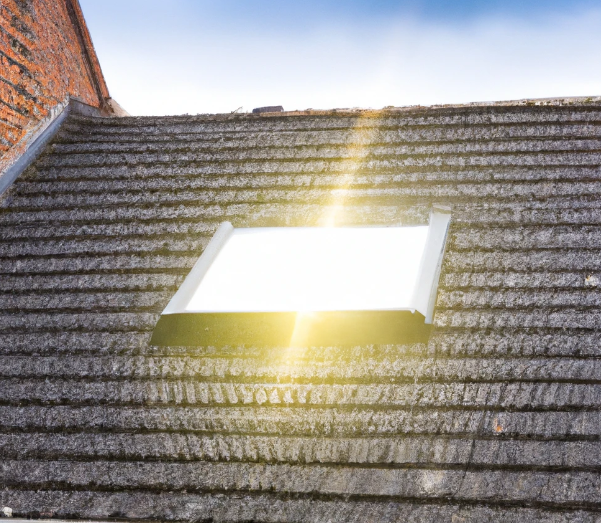 Rooflight on garage roof