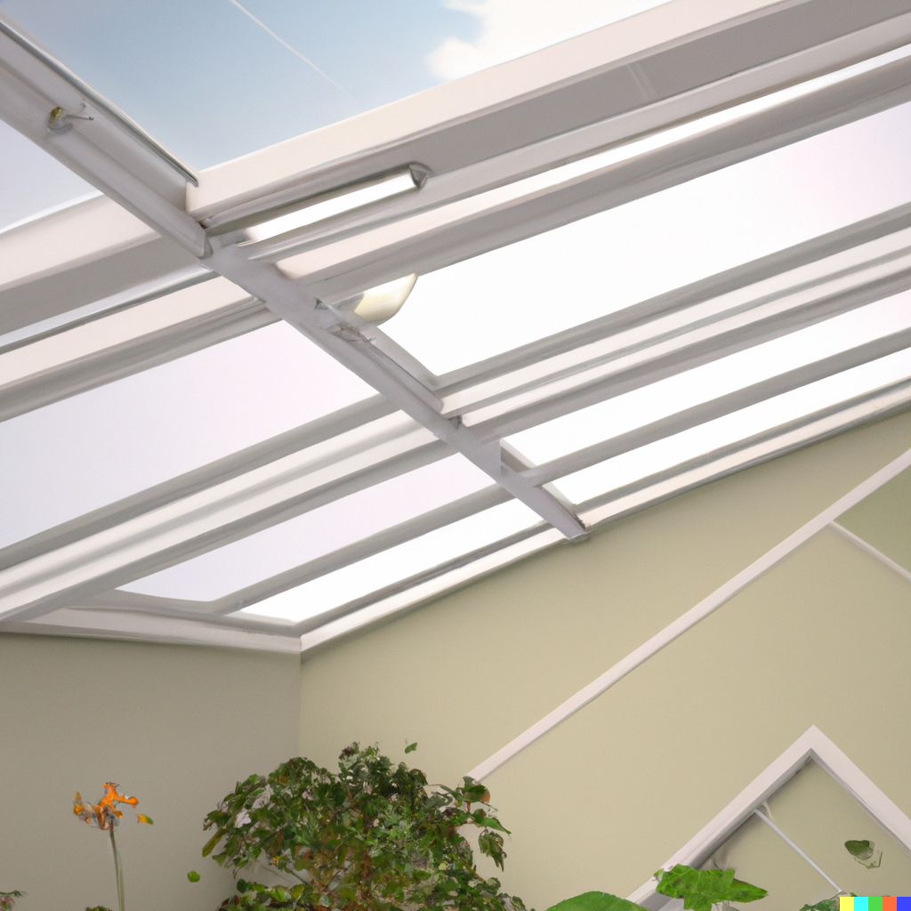 realistic image of a conservatory with a rooflight on